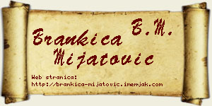 Brankica Mijatović vizit kartica